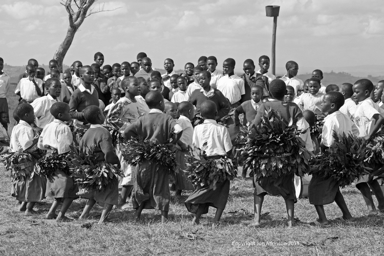 School children dancing, Tanzania School children dancing, Tanzania.